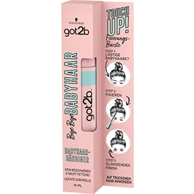Image of got2b Bye Baby Hair Mascara Brush (16 ml), for Fixing Gives a Shiny Finish, Feather Light and Non Greasy, Even Travelling