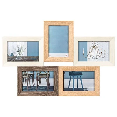 Image of walther Design Picture Frame 5X 10x15 cm with PassepArtout, Fiorito Wooden EF515M
