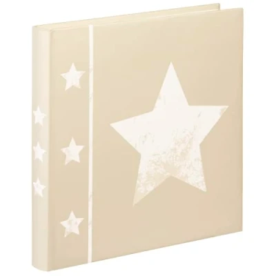 Image of Hama “Skies Photo album (jumbo with 60 pages, for 240 photos in 10x15 format, Star motif, 30cm x 30cm) XL Beige Book