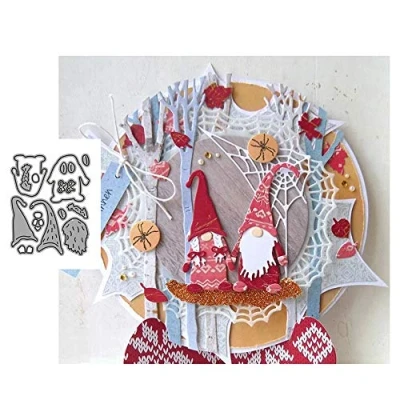Image of Cutting Dies for Card Making, YunTrip Christmas Dwarf Gnome Metal DIY Scrapbooking Album Embossing Photo Craft Paper Cards Decorative