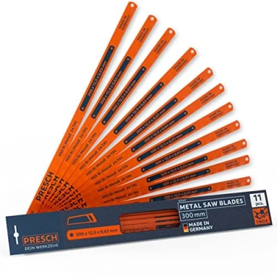 Image of Presch Hacksaw blades 300mm 11 pcs Handsaw for hacksaws Bi metal saw blade 300 mm with HSS cutting edge non ferrous metals (copper), stainless steels, plastics