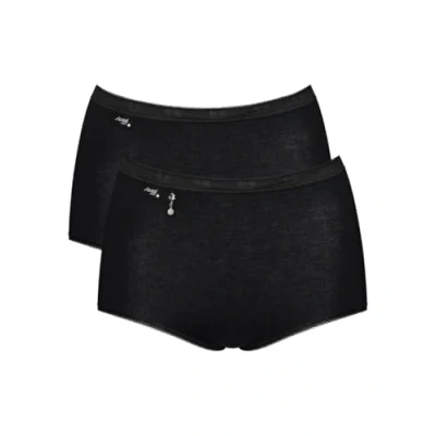 Image of Basic+ Pearl Maxi 2 Pack Briefs Black 6XL 26