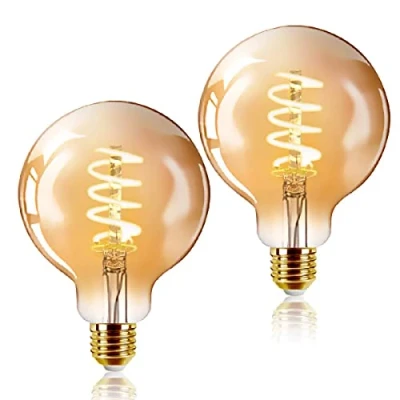 Image of EXTRASTAR EdisonEXTRASTAR Edison Vintage Light Bulb E27, E27 LED, G95 6 W 2200 K, Nostalgic Decoration, Pack of 2