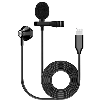 Image of KINSMAN KMIC09 Lavalier Microphone &amp; Earpiece, Black