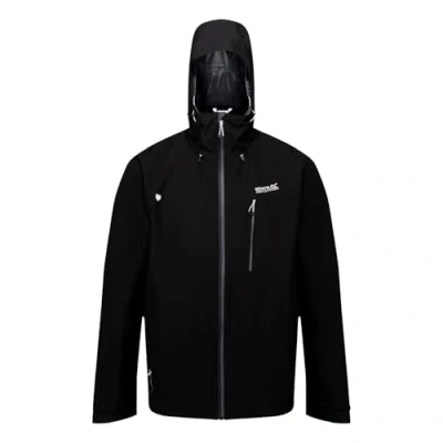 Image of Regatta Mens Birchdale Waterproof Jacket Black Magnet Size S