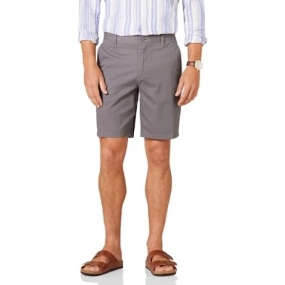 Image of Amazon Essentials Men&#039;s Slim fit 9&quot; Stretch Chino Shorts, Charcoal, 29W
