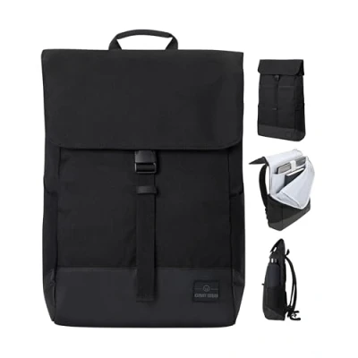 Image of Johnny Urban Backpack Women &amp; Men Black Mika Rucksack with 16 inch Laptop Compartment Bag for Leisure, School and University Stylish Daypack Water Repellent