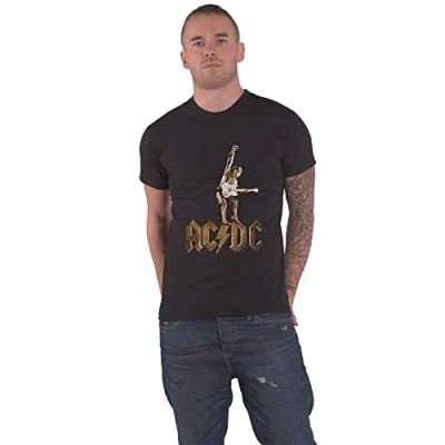 Image of ACDC Men&#039;s Angus Statue T Shirt, Black, X Large