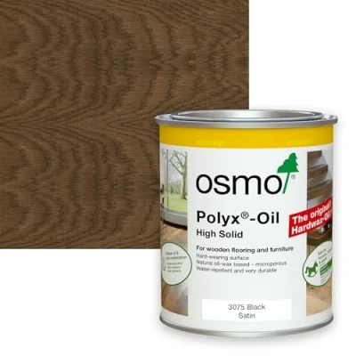 Image of Osmo Polyx Oil Tints, Satin Finish (750ml, 3075 Black, Finish)