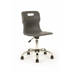 Image of Titan Swivel Senior Chair 435 525mm Seat Height Charcoal T35 C