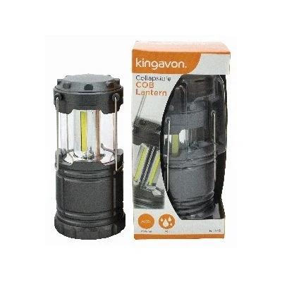 Image of Black COB Collapsible Aluminium Camping Lantern By Kingavon