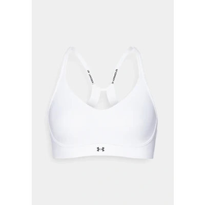 Image of Under Armour Infinity LOW Light support sports bra, Women&#039;s, Size: MxA C, White/black