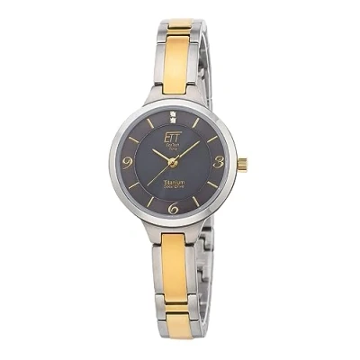Image of ETT Eco Tech Time Solar ELS 12146 52M Women&#039;s Analogue Watch with Titanium Strap, Classic