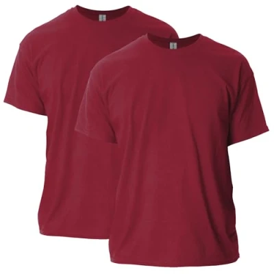 Image of Gildan Unisex&#039;s Ultra Cotton T Shirt, Style G2000, Multipack, Antique Cherry (2 Pack), XL (Pack of 2)