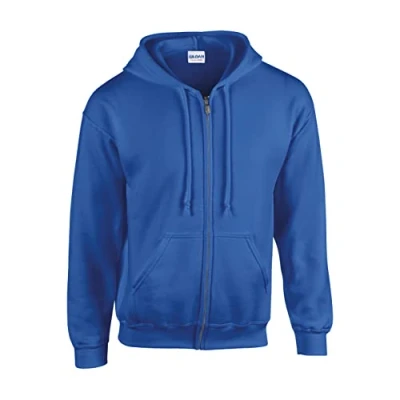 Image of Gildan Heavy Blend Adult Full Zip Hooded Sweatshirt, Royal, XXL