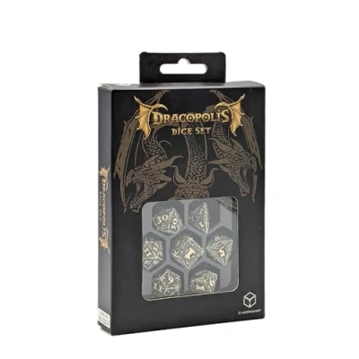 Image of Q Workshop Dracopolis Dice Set The Scandinavian Blackfang Accessory for Tabletop Board Card Games 1+ Players and Ages 14+