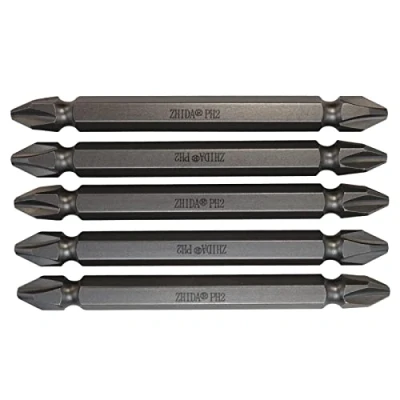 Image of ZHIDA Double Ended Screw Impact Bits Phillips PH2 Three Inch Long 5 PC
