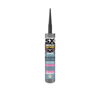 Image of SX Black Premium Building Silicone Low Modulus Neutral Curing Almost Odourless Excellent Adhesion Resistance to UV, Water and Weather 310ml