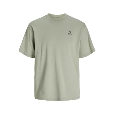 Image of JACK &amp; JONES Men&#039;s Jcotriangle Summer Tee Ss Crew Neck Sn T Shirt, Desert Sage, M