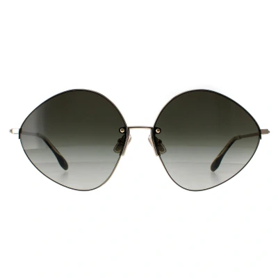 Image of Victoria Beckham VB220S WoMens oval shaped metal sunglasses Dark Grey One Size