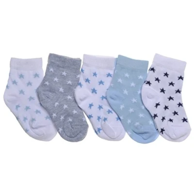 Image of 5 pairs of Baby socks with Stars Designs