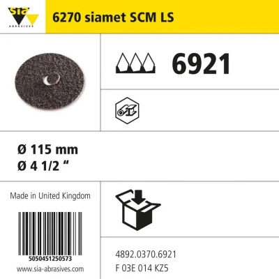 Image of Sia Abrasives SCM LS Very Fine A Disc 115MM Pack of 25