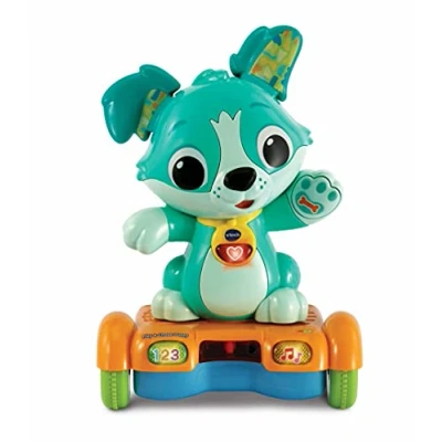 Image of VTech Baby Play &amp; Chase Puppy, Interactive Toy with 2 Modes of Play, Musical Songs, Sounds and Phrases, Walker Suitable for Boys Girls Aged 12 Months +, English Version