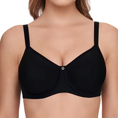 Image of Susa Women&#039;s Catania Comfort Underwired Spacer Bra T Shirt, Opaque, Black, 38C
