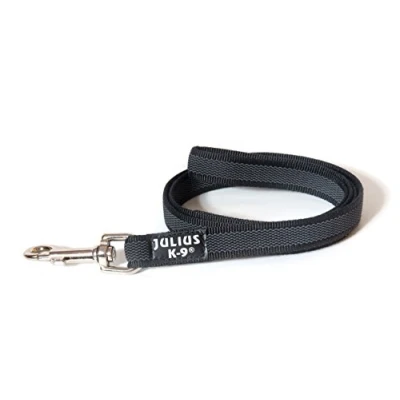 Image of Color &amp; Gray Super Grip Leash with Handle, 14 mm x 1 m, Black