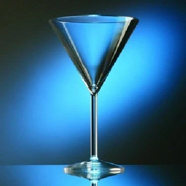 Image of Martini Glass Clear Reusable Polycarbonate Plastic 199ml/7oz Pack of 6