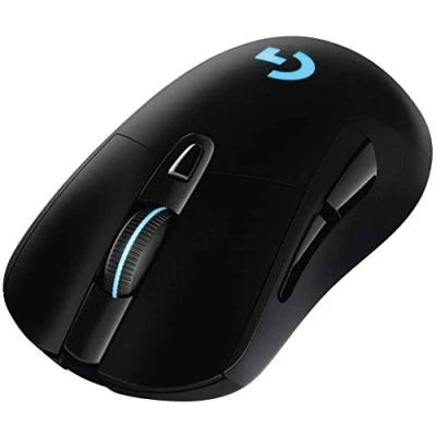 Image of Logitech G703 LIGHTSPEED Wireless Gaming Mouse, HERO 25K Sensor, 25,600 DPI, RGB, Adjustable Weights, 6 Programmable Buttons, Long Battery Life, POWERPLAY compatible, PC/Mac Black