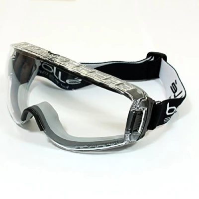 Image of Bolle PILOPSI Pilot Glasses and Vented Anti Scratch Frame, Clear/Black/Orange