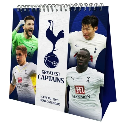 Image of 2025 Calendar Tottenham Hotspur FC Month to View Football Desk Easel Official Product