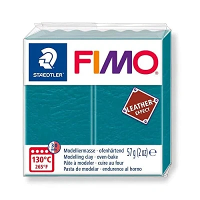 Image of STAEDTLER Fimo Leather Effect Oven Hardening Modelling Clay Lagoon Colour 8010 369