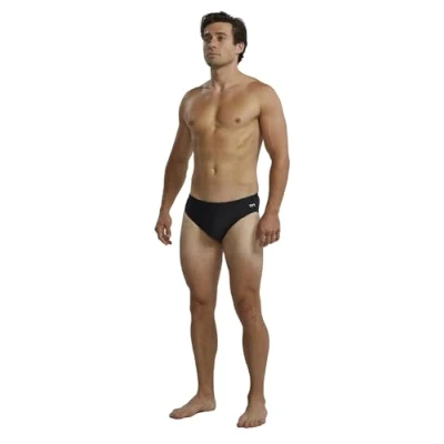 Image of TYR Sport Men&#039;s Solid Racer Swim Suit (Black, 34)
