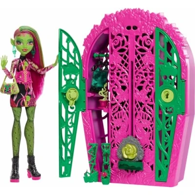 Image of Monster High Skulltimate Secrets Doll and Accessories Set, Garden Mysteries Venus McFlytrap with Reveal Closet &amp; 19+ Tea Party Surprises like Clothes, HYT75