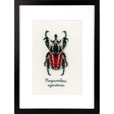 Image of Vervaco Red Beetle, Polyester Cotton, Multi Colour, 40 x 2 20 cm