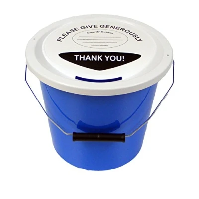 Image of Charity Money Collection Bucket 5 litres Light Blue