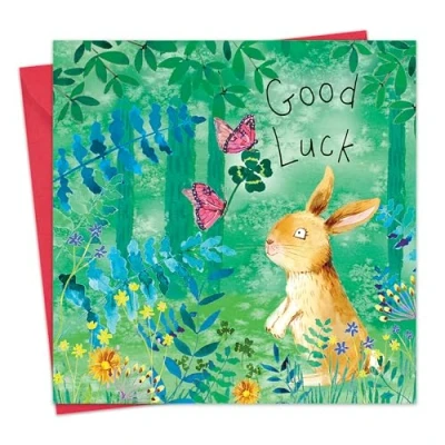Image of Twizler Good Luck Card with Lucky Rabbit New Job Exams Driving Test Home Gifts