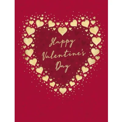 Image of Piccadilly Greetings Valentines Day Card, Happy Valentine&#039;s Day, Heart 8 x 6 inches