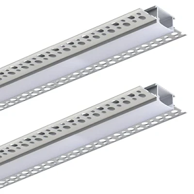 Image of Long Life Lamp Company Aluminium Plaster in LED Profile Channel 1 metre Opaque Diffuser Trimless, Drywall CP01 (2)
