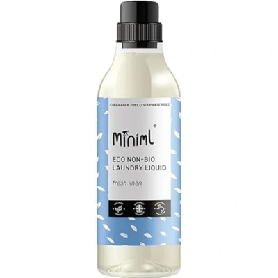 Image of Miniml Eco Laundry Liquid Washing Detergent 1L Natural Non Bio Fresh Linen Scented Clothes and Fabric Softener for Machine or Delicate Hand Cleaning 100% Vegan &amp; Cruelty Free (33 Washes)