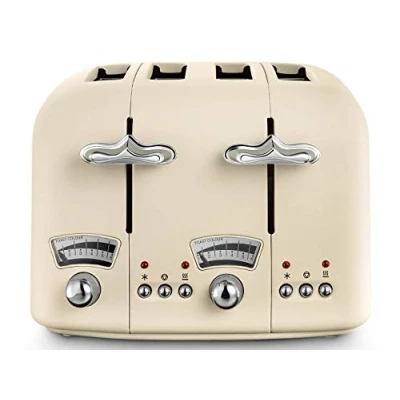 Image of De&#039;Longhi Argento Flora CT04.BG 4 Slice Toaster Beige
