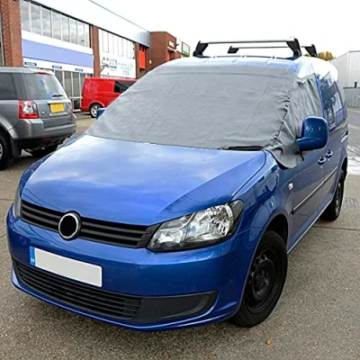 Image of UK Custom Covers SW247GREY Luxury Front Windscreen Wrap Cover Grey To Fit VW Caddy 2004 Onwards