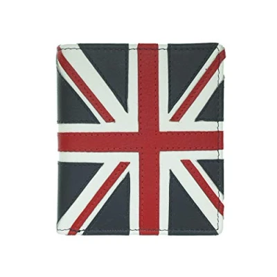 Image of Mala Leather Union Jack Collection Slim Wallet RFID Blocking 199_29 Navy