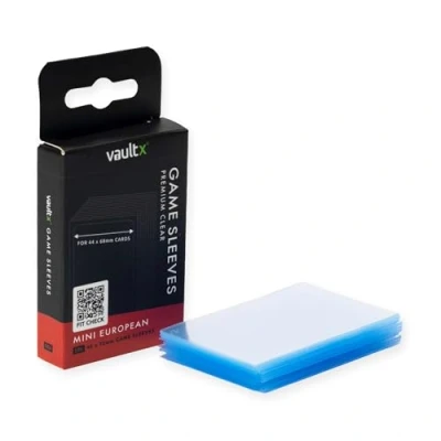 Image of Vault X Mini European Board Game Sleeves for Cards of 44x68mm Protect, Preserve with Non PVC Anti Static Fitted Sheath (50pcs)