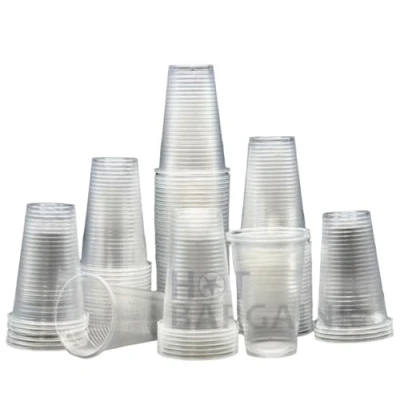 Image of HOT BARGAINS, 2000 X 7oz Clear Plastic Reusable Cups, Water Coolers Drinkings &amp; Vending Disposables Cups Sealed Pack