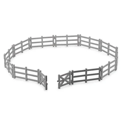 Image of CollectA Corral Fence with Gate Vinyl Toy Fencing Medium