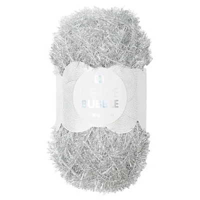 Image of Frida&#039;s Wollhaus Rico Design 50 g Creative Bubble Sponge Yarn Wool Knitting Crochet 57 Colours (014 Metallic Silver)
