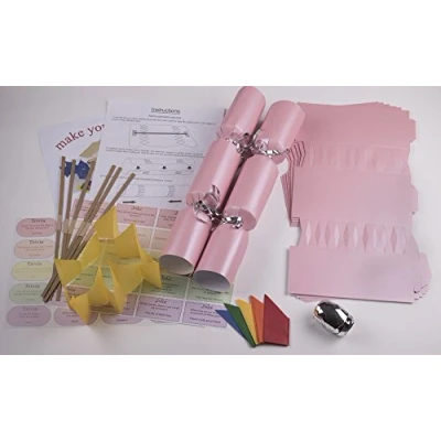 Image of 10 X Make Your own Large (14 / 35cm) Christmas Cracker Kits Pink
